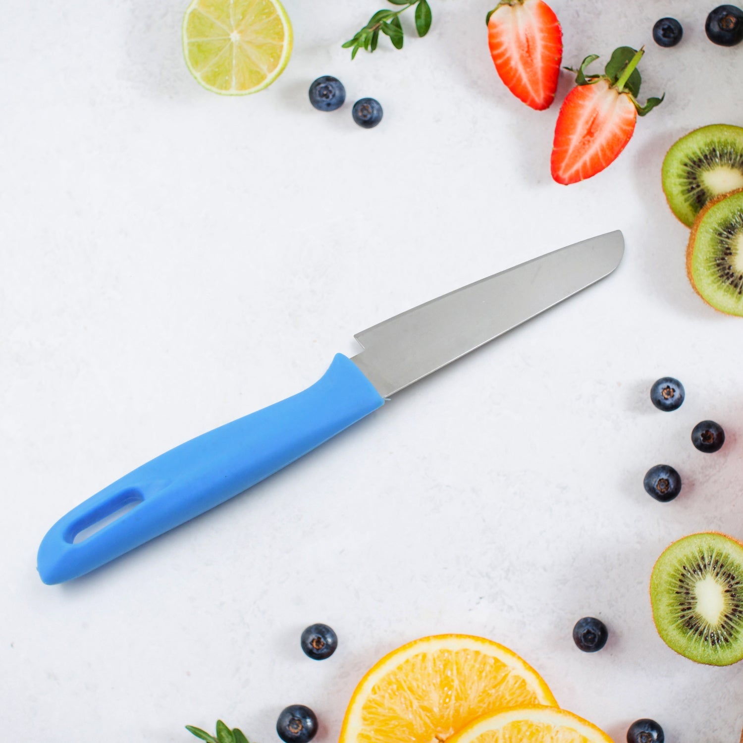 Sharp stainless steel knife for precise cutting.