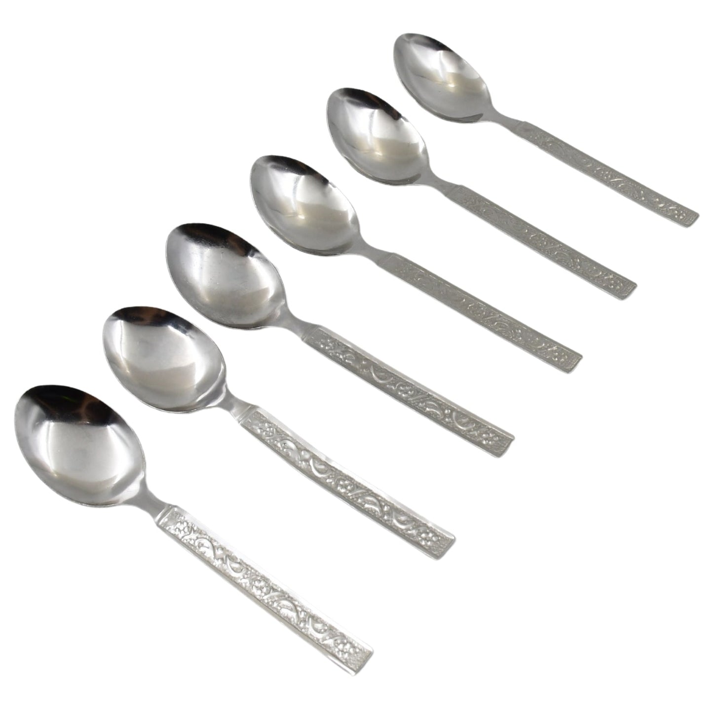 Set of 12 medium dinner spoons made of stainless steel, ideal for table use