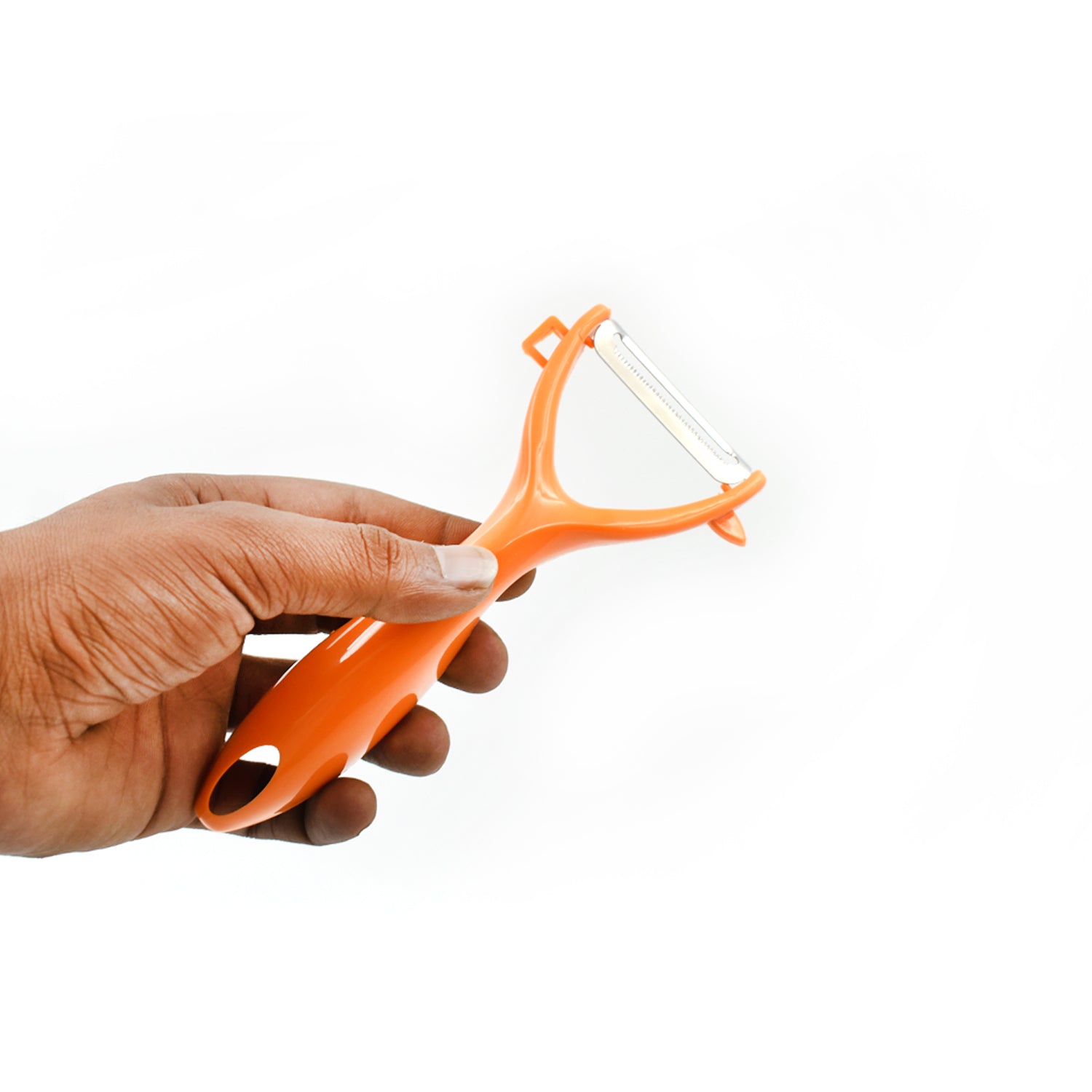 Sharp vegetable and fruit peeler for efficient peeling in the kitchen.