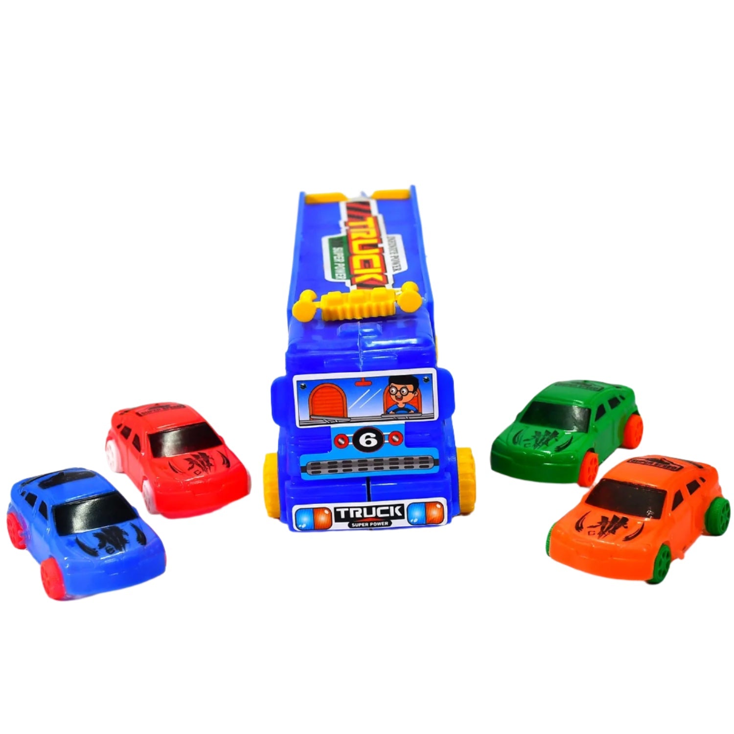 Mini car toy set with transport truck