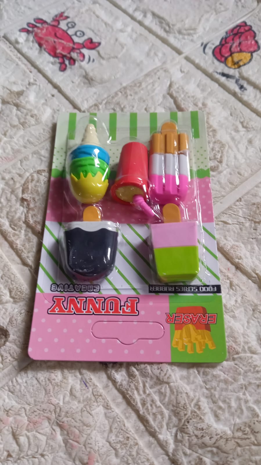 Mini Eraser Set for Kids (5 Pieces) - Fun Designs, Party Favors, School Prizes