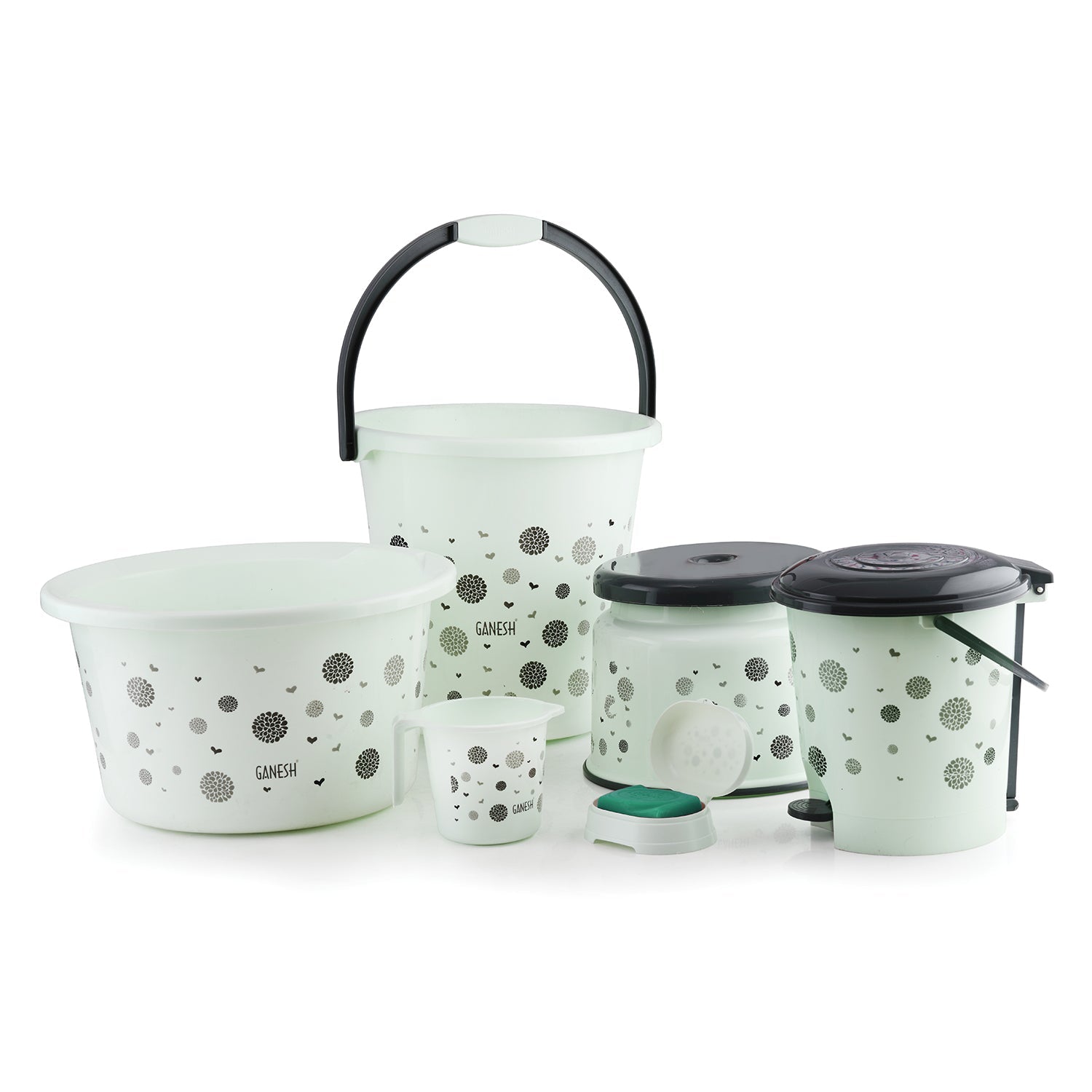 Bathroom stool and accessories set